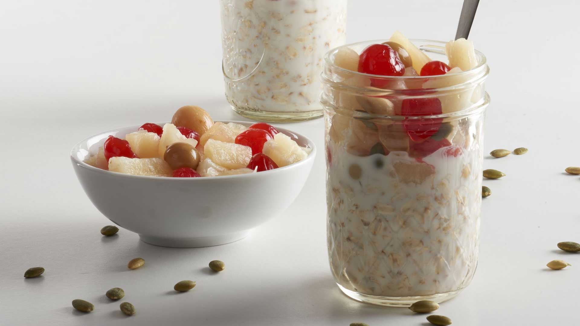 Frascos de Avena con Frutas