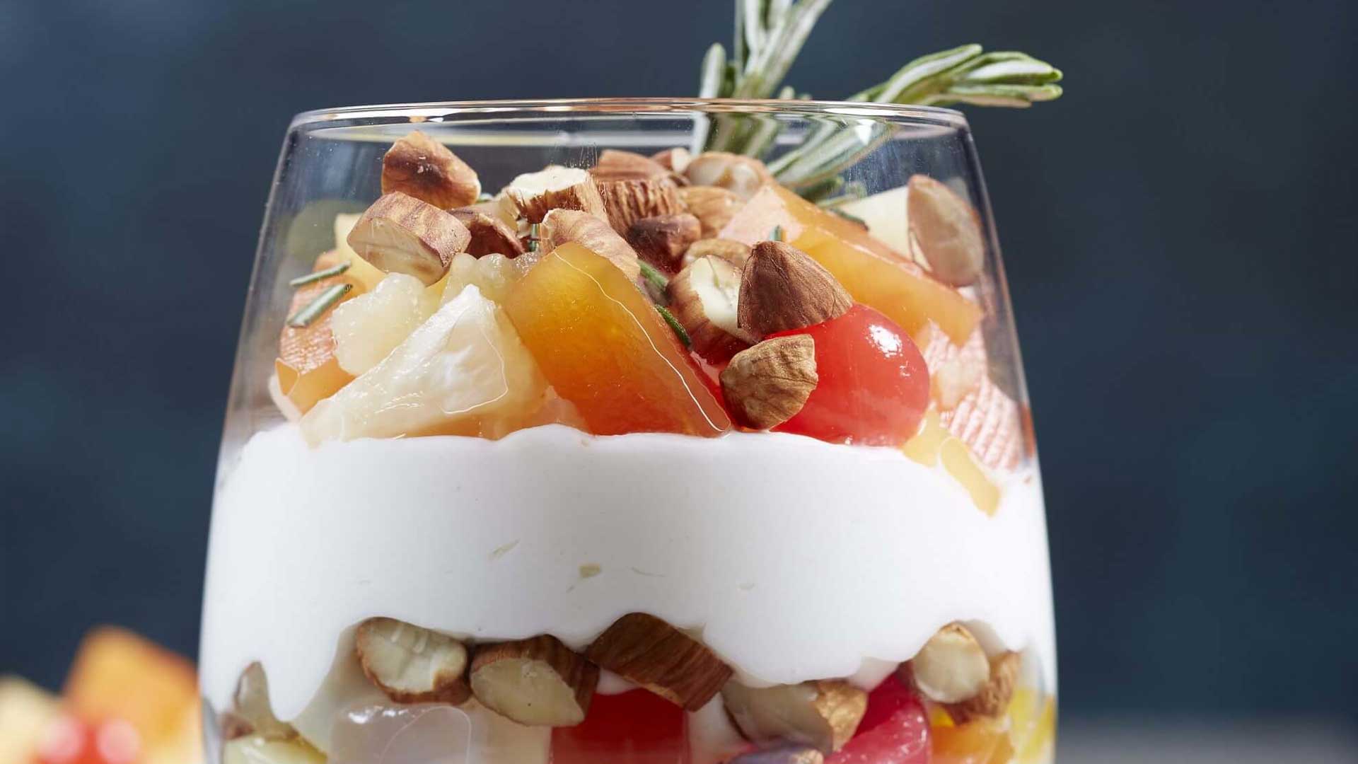 Parfait de Almendras con frutas
